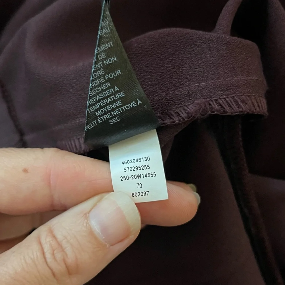 White House Black Market Burgundy Pleated Collar Jumpsuit Sz 8 Holidays Dressy - Picture 13 of 16